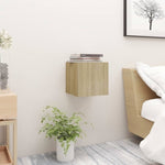 ZNTS Bedside Cabinets 2 pcs Sonoma Oak 30.5x30x30 cm Engineered Wood 3079716