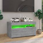 ZNTS TV Cabinet with LED Lights Grey Sonoma 75x35x40 cm 815125