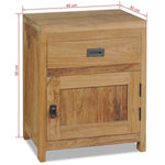 ZNTS Bedside Cabinet Solid Teak 40x30x50 cm 244484