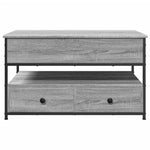 ZNTS Coffee Table Grey Sonoma 85x50x50 cm Engineered Wood and Metal 845389