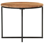 ZNTS Coffee Table 55x55x45 cm Solid Wood Acacia and Iron 372741
