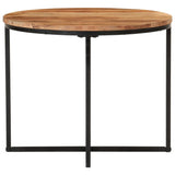 ZNTS Coffee Table 55x55x45 cm Solid Wood Acacia and Iron 372741