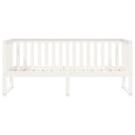 ZNTS Day Bed without Mattress White 90x200 cm Solid Wood Pine 840395