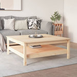 ZNTS Coffee Table 100x100x40 cm Solid Wood Pine 814294