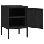 ZNTS Nightstand Black 35x35x51 cm Steel 336214