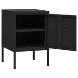 ZNTS Nightstand Black 35x35x51 cm Steel 336214