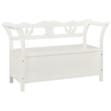 ZNTS Bench White 107x45x75.5 cm Solid Wood Fir 351773