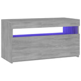 ZNTS TV Cabinet with LED Lights Grey Sonoma 75x35x40 cm 815125