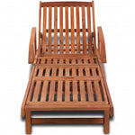 ZNTS Sun Lounger Solid Acacia Wood 42592