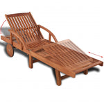 ZNTS Sun Lounger Solid Acacia Wood 42592