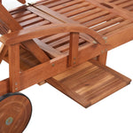 ZNTS Sun Lounger Solid Acacia Wood 42592