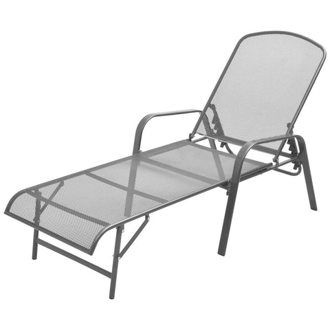 ZNTS Sun Lounger Steel Anthracite 42725