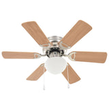 ZNTS Ornate Ceiling Fan with Light 82 cm Light Brown 50536