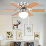 ZNTS Ornate Ceiling Fan with Light 82 cm Light Brown 50536