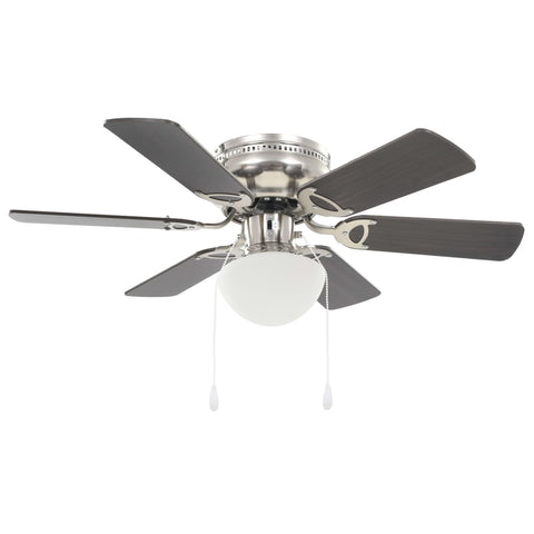 ZNTS Ornate Ceiling Fan with Light 82 cm Dark Brown 50537