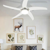 ZNTS Ornate Ceiling Fan with Light 128 cm White 50538