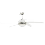 ZNTS Ornate Ceiling Fan with Light 128 cm White 50538