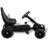 ZNTS Pedal Go-Kart with Pneumatic Tyres Black 80199