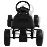 ZNTS Pedal Go-Kart with Pneumatic Tyres Black 80199