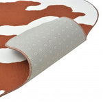 ZNTS Shaped Rug 150x220 cm Brown Cow Print 131918