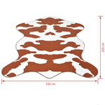ZNTS Shaped Rug 150x220 cm Brown Cow Print 131918