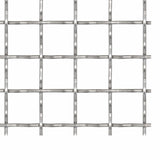 ZNTS Crimped Garden Wire Fence Stainless Steel 100x85 cm 21x21x2.5mm 142289