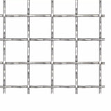 ZNTS Crimped Garden Wire Fence Stainless Steel 100x85 cm 31x31x3 mm 142291
