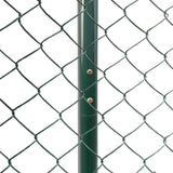 ZNTS Chain Link Fence with Posts 1.97x15 m Green 142419