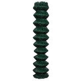 ZNTS Chain Link Fence with Posts 1.97x15 m Green 142419
