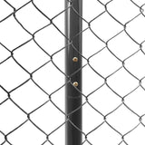 ZNTS Chain Link Fence with Posts and Hardware 1.97x15 m Grey 142439