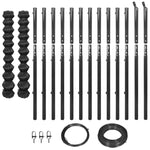 ZNTS Chain Link Fence with Posts and Hardware 1.97x25 m Grey 142444