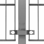 ZNTS Fence Panel with Posts Powder-coated Iron 6x1.6 m Anthracite 142567