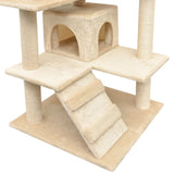 ZNTS Cat Tree with Sisal Scratching Posts 125 cm Beige 170477