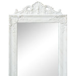 ZNTS Free-Standing Mirror Baroque Style 160x40 cm White 243691
