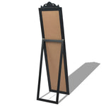 ZNTS Free-Standing Mirror Baroque Style 160x40 cm Black 243694