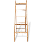 ZNTS Double Towel Ladder with 5 Rungs Bamboo 50x160 cm 243714