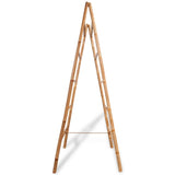 ZNTS Double Towel Ladder with 5 Rungs Bamboo 50x160 cm 243714