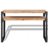 ZNTS Console Table Solid Acacia Wood 120x40x85 cm 243915