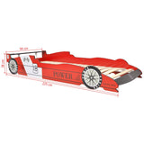 ZNTS Children's LED Race Car Bed 90x200 cm Red 243936