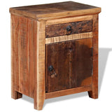 ZNTS Nightstand Solid Acacia Reclaimed Wood 243968
