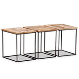 ZNTS Coffee Table Solid Mango Wood 56x48x40 cm 243976