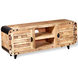 ZNTS TV Cabinet Rough Mango Wood 120x30x50 cm 244009