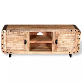 ZNTS TV Cabinet Rough Mango Wood 120x30x50 cm 244009