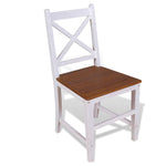 ZNTS Dining Chairs 4 pcs Solid Teak Mahogany 244115