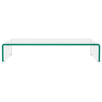ZNTS TV Stand/Monitor Riser Glass Clear 60x25x11 cm 244127