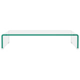 ZNTS TV Stand/Monitor Riser Glass Clear 60x25x11 cm 244127