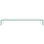 ZNTS TV Stand/Monitor Riser Glass Clear 100x30x13 cm 244131