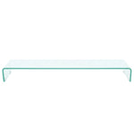ZNTS TV Stand/Monitor Riser Glass Clear 110x30x13 cm 244132