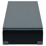 ZNTS TV Stand/Monitor Riser Glass Black 100x30x13 cm 244139