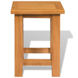 ZNTS End Table 27x24x37 cm Solid Oak Wood 244207